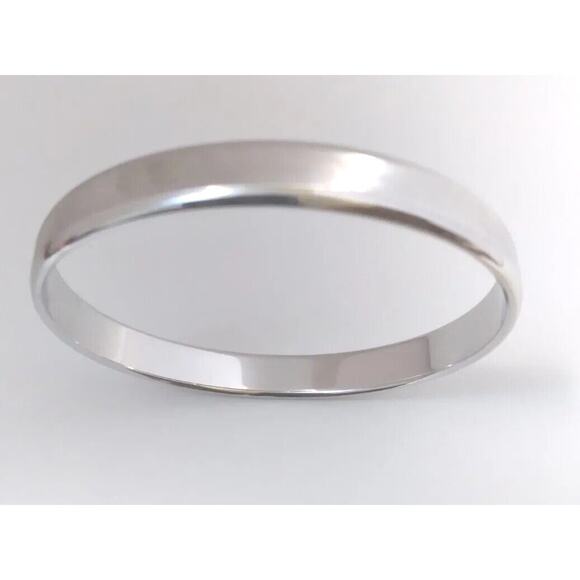 Vintage Monet Bangle Bracelet Silver Tone Signed Slip-on - Picture 1 of 8